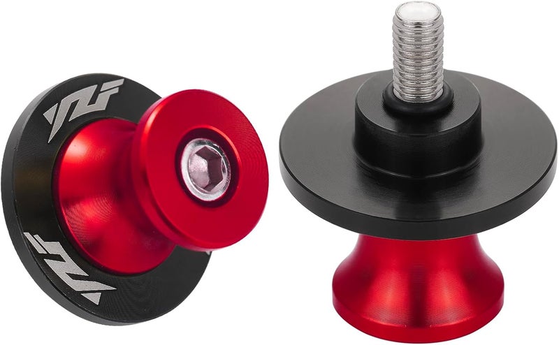 Coxotom 2Pcs Motorcycle Swing Arm Spools for Yamaha YZF R1 R3 R6 R6S R25 R15 R125 600R Aluminum (Red) - Image 1